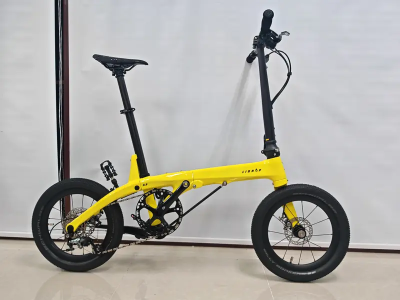 Yellow LiDrop H6S carbon folding bike